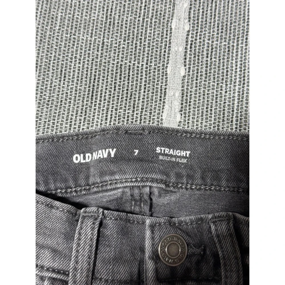 Old Navy Kids Straight Built In Flex Gray Denim Jeans Size 7‎